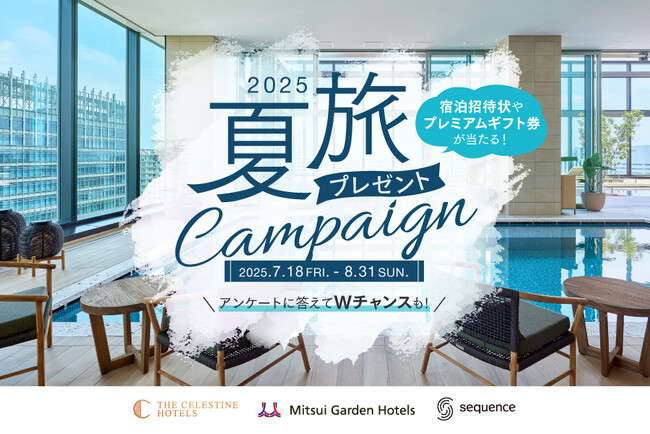 三井不動産グループ国内外40ホテルが対象の会員プログラム「MGH Rewards Club」豪華宿泊招待状が当たる「2025夏旅プレゼントキャンペーン」を開催！