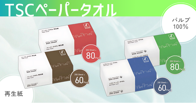 圧縮梱包でコスト削減を実現!「TSC圧縮ペーパータオル」シリーズを新発売
