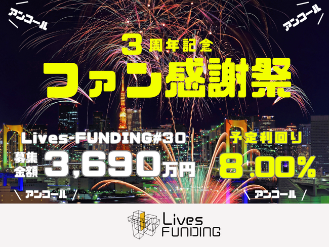 ライブズファンディング【3周年記念ファン感謝祭】を開催！