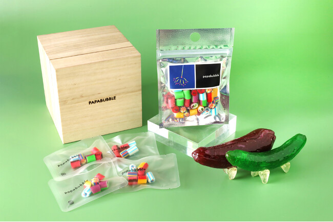 帰省の手土産やお盆のギフトにいかがですか？贈り物にもぴったりな日本の夏を感じる精霊馬キャンディなど　全2種PAPABUBBLEのジャパンシリーズ　7月17日より発売