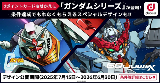 「ガンダムシリーズ× dポイントクラブ スペシャルコラボデザインきせかえキャンペーン」を開催！