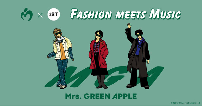 and STにてMrs. GREEN APPLEデビュー10周年を記念した コラボサングラスを7月18日（金）より店舗＆WEBストアで販売決定!!