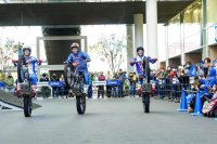 静岡県浜松市のソラモ特設会場で電動トライアルバイク「TY-E」による「YAMAHA TRIAL SUPER DEMO」を開催