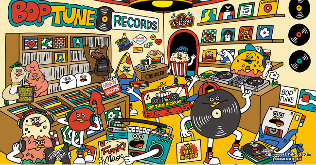 「niko and ...」が架空のレコードショップ“BOP TUNE RECORDS”をテーマにしたオリジナルグッズを 7 月 18 日より WEB ストアにて先行予約発売！