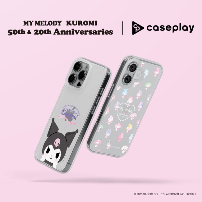 caseplayから株式会社サンリオの今年で50周年を迎えた「マイメロディ」と20周年を迎えた「クロミ」のスマートフォンアクセサリーが10デザイン×138機種以上のラインナップが登場！