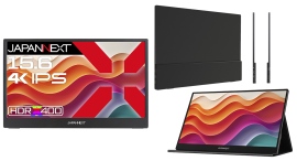 JAPANNEXTが15.6インチのIPSパネルを搭載した4Kモバイルディスプレイを39,980円で7月18日(金)に発売