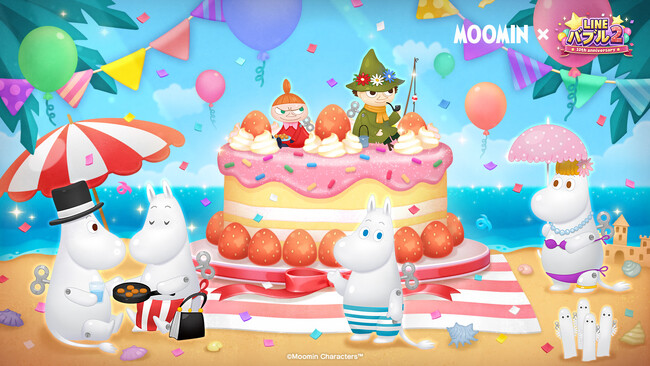 「LINE バブル2」、『ムーミン』とのコラボレーション開始!