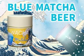 葛飾北斎の「波」のデザインに取り入れ、爽やかさを演出