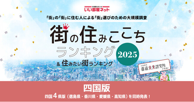 いい部屋ネット　街の住みここち＆住みたい街ランキング2025＜高知県版＞ランキング発表