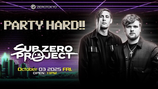 TomorrowlandやDefqon.1, The Qontinent, Loudnessなど多くのハードスタイルフェスに出演するスーパースターDJユニットSub Zero Projectが来日!!