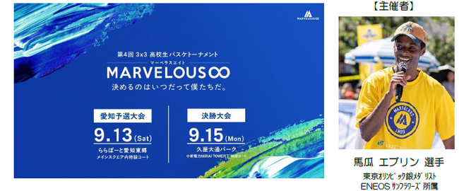 小さな挑戦！大きな未来♪地域の子ども達の未来につながるスポーツイベント第４回『３×３MARVELOUS∞』愛知大会(予選・決勝)に協賛！