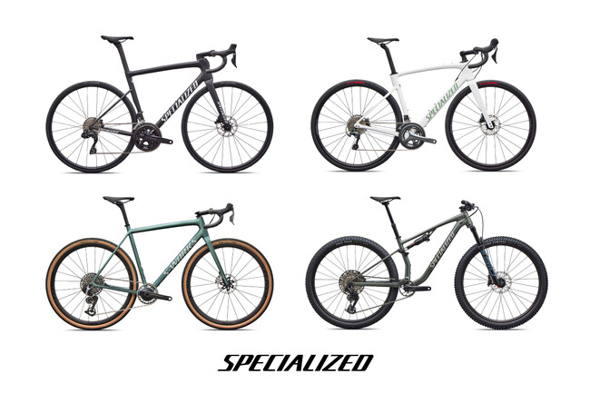 スペシャライズドの人気バイク5モデルが、最新カラー、スペックを採用して新たに登場