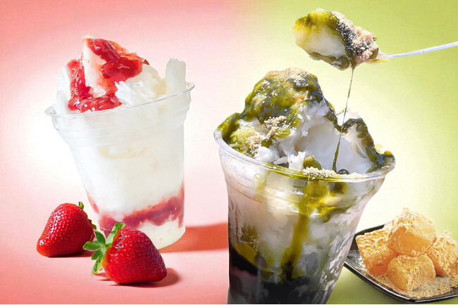 【7/25新発売】幻の“白バラ牛乳”でつくる、究極の濃厚かき氷。「抹茶」と「いちごミルク」が今だけ登場！