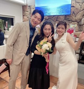 成婚者と女将縁長 焼き鳥店で手作り披露宴 成婚者と女将縁長 焼き鳥店で手作り披露宴