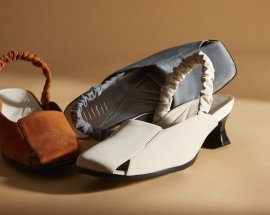 ヒールカップシャーリングストラップシューズ