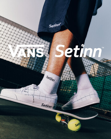 Vans x Setinn スケートボードとテニスのクラシカルな世界観が融合 オンコートとオフコートを繋ぐスタイルを提案するテニスブランド「Setinn」との初のコラボレートコレクション