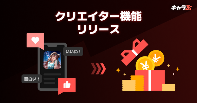 新次元チャットシミュレーション『キャラぷ』にクリエイター機能が実装。新しいクリエイターエコノミー市場の形成へ。