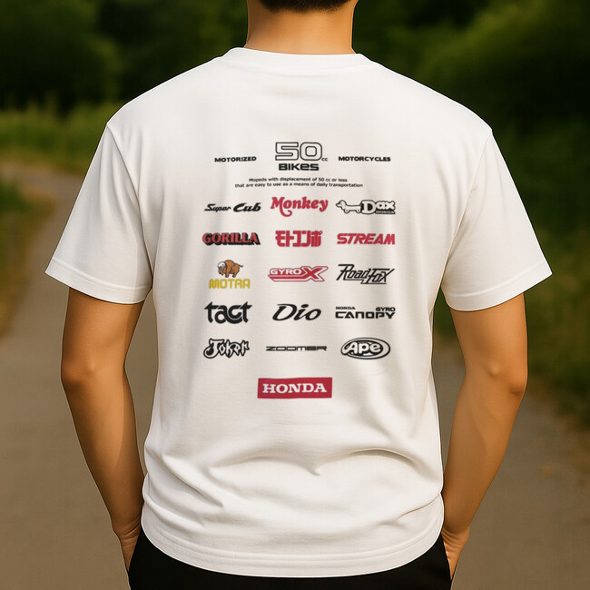 【さよなら50cc】『男の書斎』より Honda の50ccバイクがズラリ！特別Tシャツ取り扱い開始
