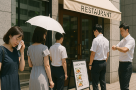 猛暑の中のランチ、並ばずすぐに食べたい