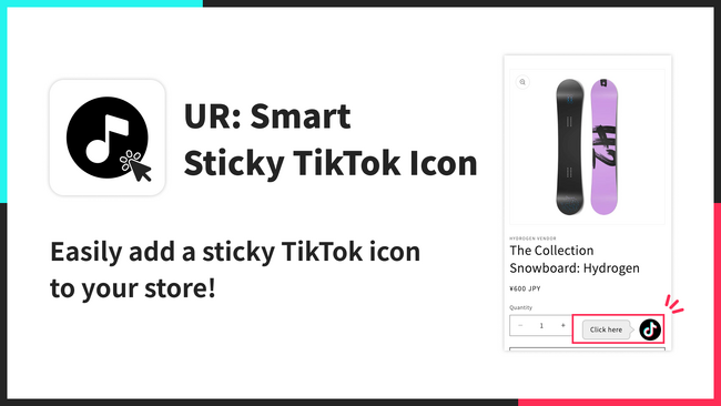 【海外向け】EC アプリ「UR: Smart Sticky TikTok Icon」を株式会社 UnReact がリリース