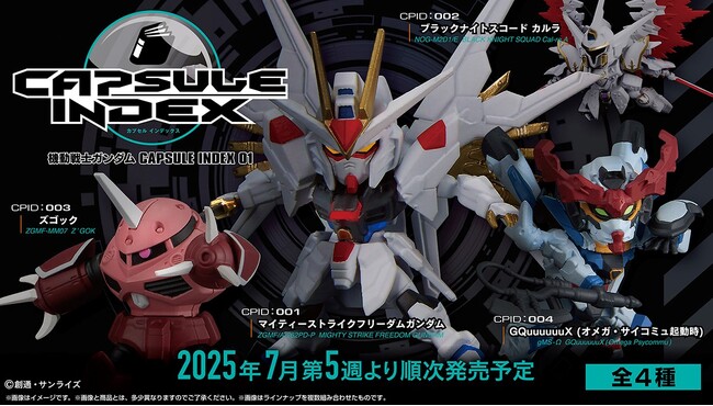 ガシャポン(R)から、ガンダムの新フィギュアシリーズ「機動戦士ガンダム CAPSULE INDEX」登場！