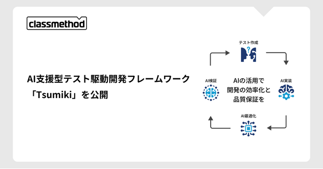 クラスメソッド、AI支援型テスト駆動開発フレームワーク「Tsumiki」を公開