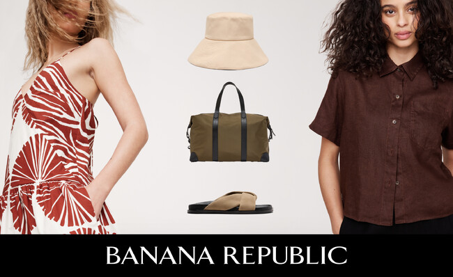 バナナ・リパブリック、夏の旅行や街でも活躍する “旅”の必需品を提案