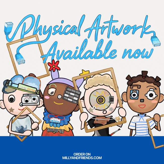 長坂真護によるフィジカルアート作品、『Milly and Friends』ホルダー限定で受注開始