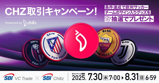【SBI VCトレード×SBI Chiliz】CHZ取引キャンペーン！