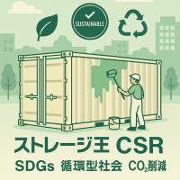 トランクルーム事業を展開するストレージ王のSDGsアクション　コンテナ再活用により、CO2削減と持続可能な物流を推進
