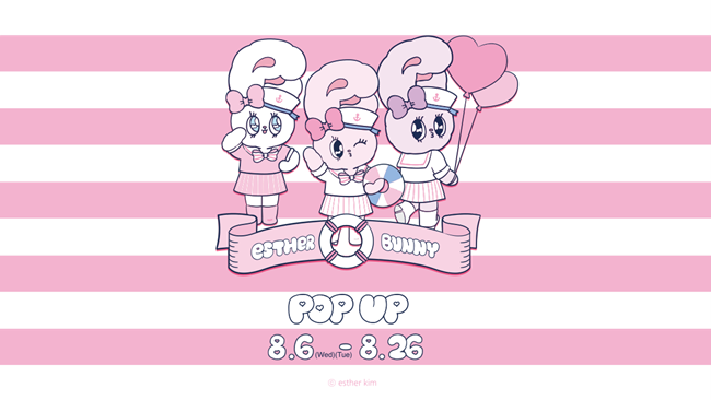 【(株)ジェイアール西日本ファッショングッズ】話題のキャラクター「エスターバニー」が大阪・兵庫の駅ナカに登場！