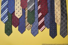 国産シルク100%ネクタイ×くまモン 国産シルク100%ネクタイ×くまモン