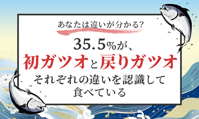 【あなたは違いが分かる？】35.5％が、初ガツオと戻りガツオ「それぞれの違いを認識して食べている」