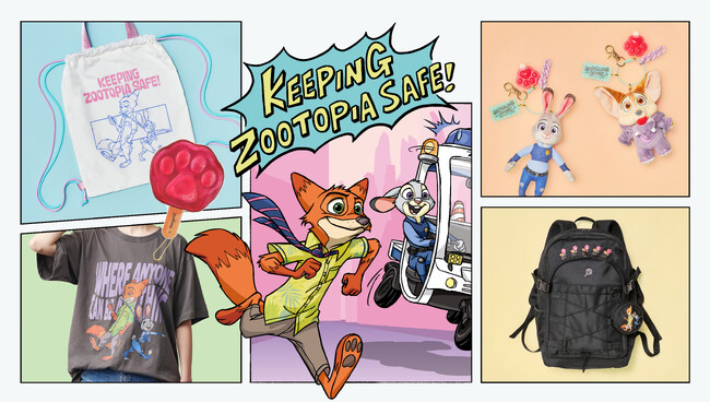 『ズートピア』のジュディやニックを“コミック風”アートに！ポップな新コレクション「ZOOTOPIA COMIC STYLE」をディズニーストアで8月8日（金）より順次発売