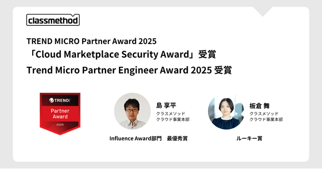 クラスメソッド、TREND MICRO Partner Award 2025「Cloud Marketplace Security Award」を受賞
