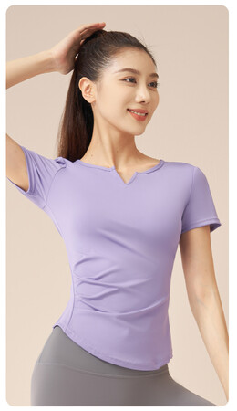 Tシャツ　V字トップス　ヨガ服　ヨガウェア　新規取引募集を開始いたしました。