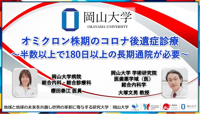 【岡山大学】オミクロン株期のコロナ後遺症診療～半数以上で180日以上の長期通院が必要～