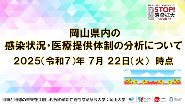 【岡山大学】岡山県内の感染状況・医療提供体制の分析について（2025年7月22日現在）