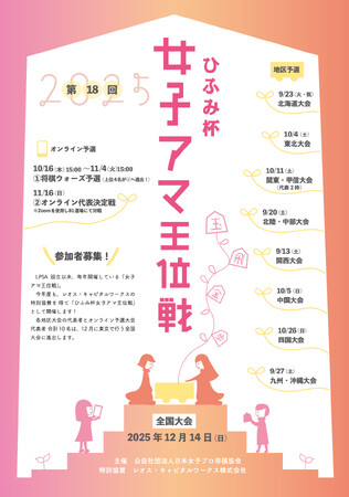 将棋の女性アマチュアNo.1を決める「ひふみ杯 第18回女子アマ王位戦」開催！