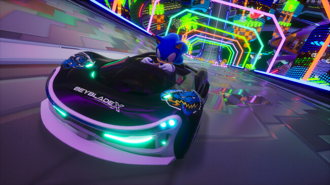 『ソニックレーシング クロスワールド』『BEYBLADE X（ベイブレードエックス）』とのコラボが決定　マシンをカスタマイズできる「BEYBLADE X ステッカー」がゲーム内に登場