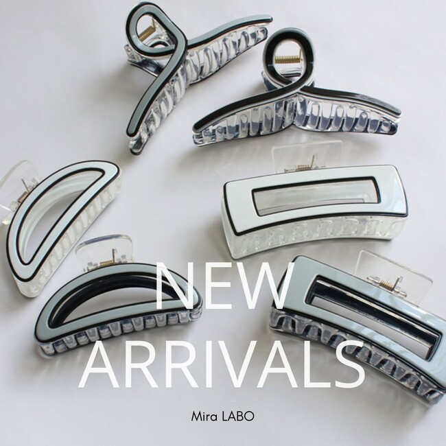 アクセサリーブランド『Mira LABO』のオンラインショップに、ステンレスアクセサリーやモノトーンカラーのバンスクリップが7/31（木）新入荷しました。