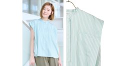 お客様の夏の潜在的悩みを解決！涼しさときちんと感を兼ね備えた
 ノースリーブ以上半袖未満の“腕が細く見えるシャツブラウス”が登場