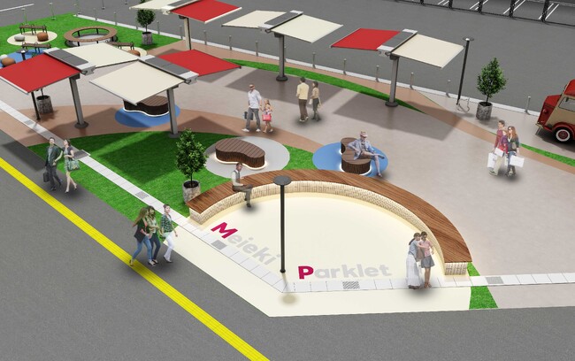 名古屋駅前名鉄レジャック跡地に都市型広場「Meieki Parklet」が8月8日オープン!