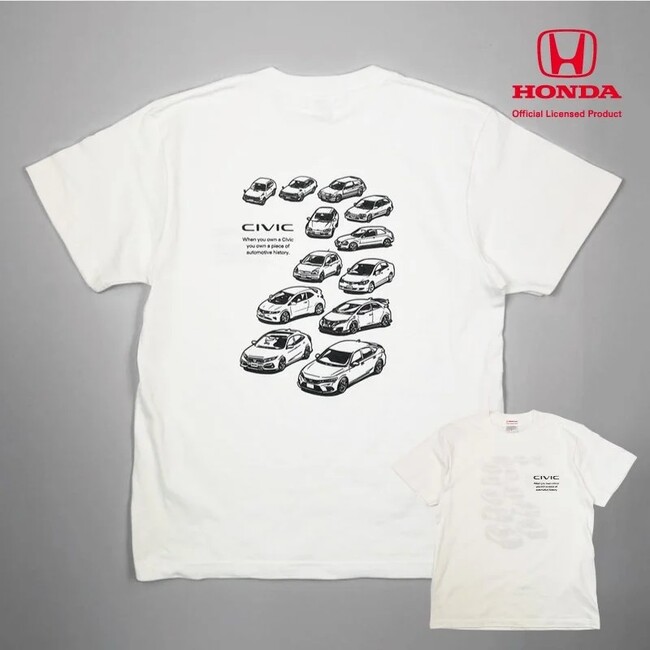 「歴代 Honda シビック」デザインTシャツ「丹波屋栃木くらしっく」にて取扱開始!