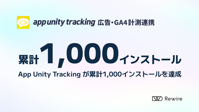 Shopify 対応広告計測アプリ「App Unity Tracking」、累計1,000インストール達成のお知らせ