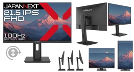 JAPANNEXTが21.5インチ IPSパネル採用 昇降式多機能スタンド搭載のフルHD液晶モニターを15,980円で8月8日(金)に発売 JAPANNEXTが21.5インチ IPSパネル採用 昇降式多機能スタンド搭載のフルHD液晶モニターを15,980円で8月8日(金)に発売