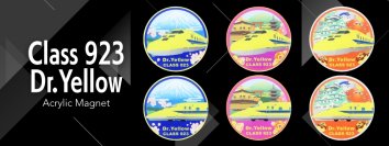 東海道新幹線沿線の観光地をポップに表現　923形ドクターイエローアクリルマグネット６種類が新登場！
