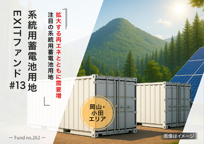 エスポア社が協力する系統用蓄電池用地ファンド、ヤマワケエステートで募集開始