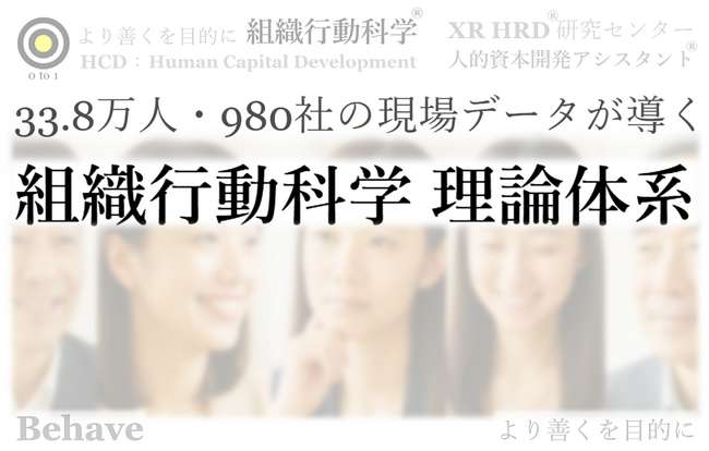 33.8万人の行動データが解明 ─ 誰もが自然に、“お客様に必要とされる”、“部門を越えて共働する”といった意味ある行動を続けられる組織をつくる「組織行動科学(R)」を正式発表
