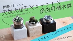 ＜特許技術×天然素材＞多肉植物の根腐れを防ぐ植木鉢「サボテンハウス(R)マーブル」をMakuakeにて先行販売開始